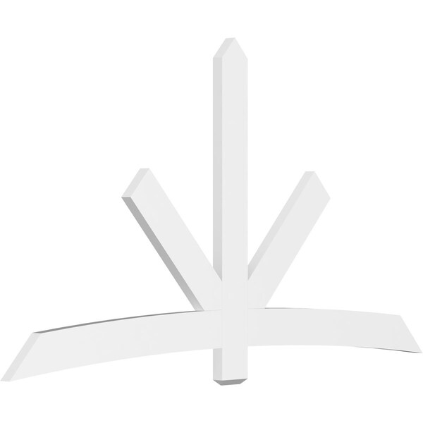 Ekena Millwork Alberta Architectural Grade PVC Gable Bracket, 96"W x 52"H x 2"D x 6"F, 13/12 Pitch GBP096X52X0206ALB00 - main
